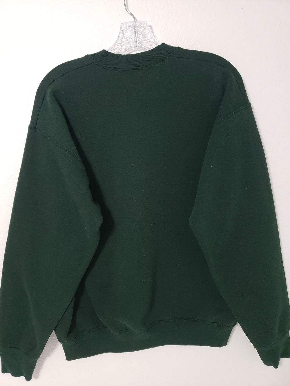 Vintage 90s Jackson Hole Wyoming Fruit of the Loom Green Sweatshirt USA L - Picture 3 of 8